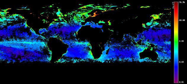 MODIS Aqua의 Level-3 8-day standard mapped image