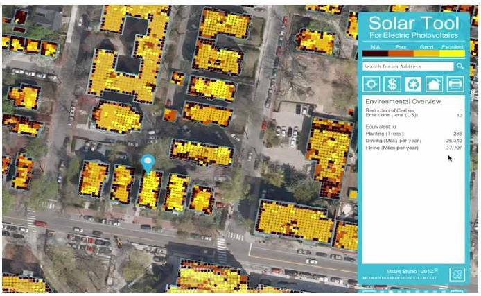 Modern development studio의 Online solar energy map