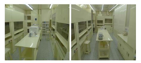 그림 3-4-1. 운석전처리 청정실험실.