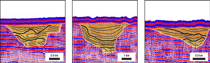 Type III of paleo-channel deposit is divided into three units