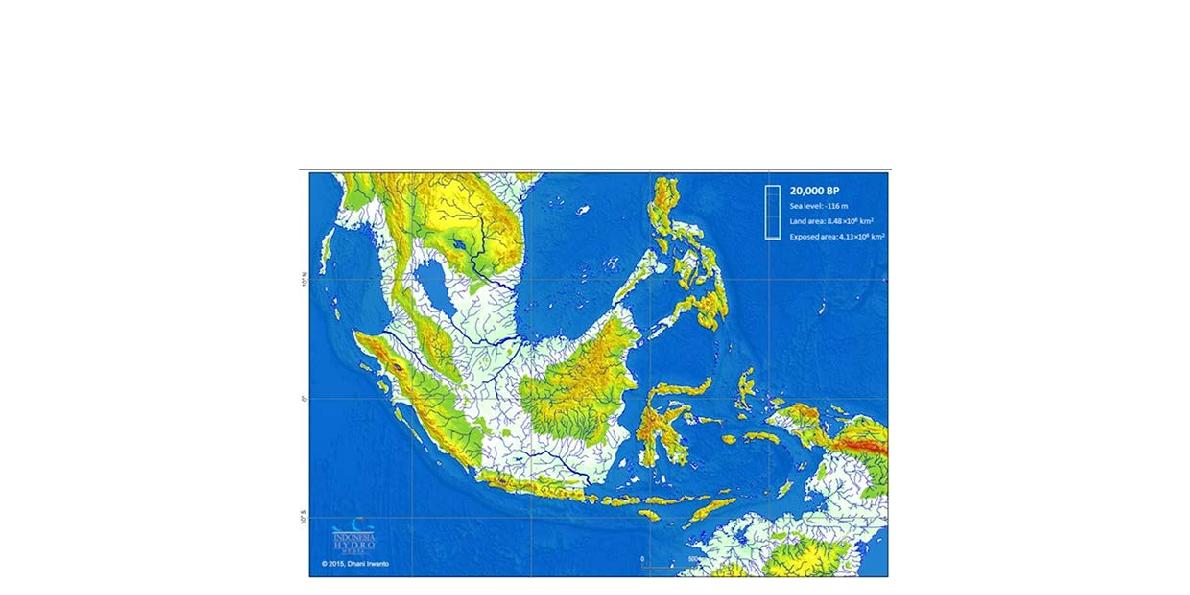 Incised paleochannel distribution map of the Sunda Shelf at 20,000 BP