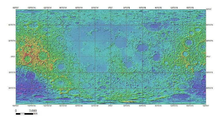 Lunar Topography map