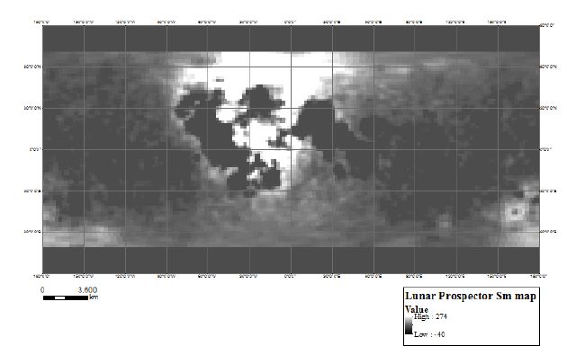 Lunar Image Bases map (Lunar Prospector Sm map)