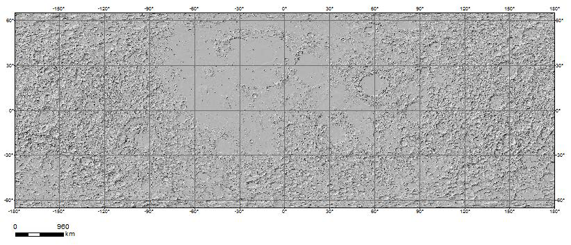 Lunar Geological Renovation map (grascale, -60~+60 degree)