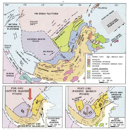 Tectonic framework and regional setting of the Sabah basin.
