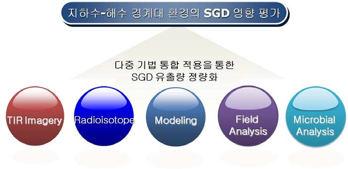 다중기법통합적용을 통한 SGD 유출량 정량화 적용 기법