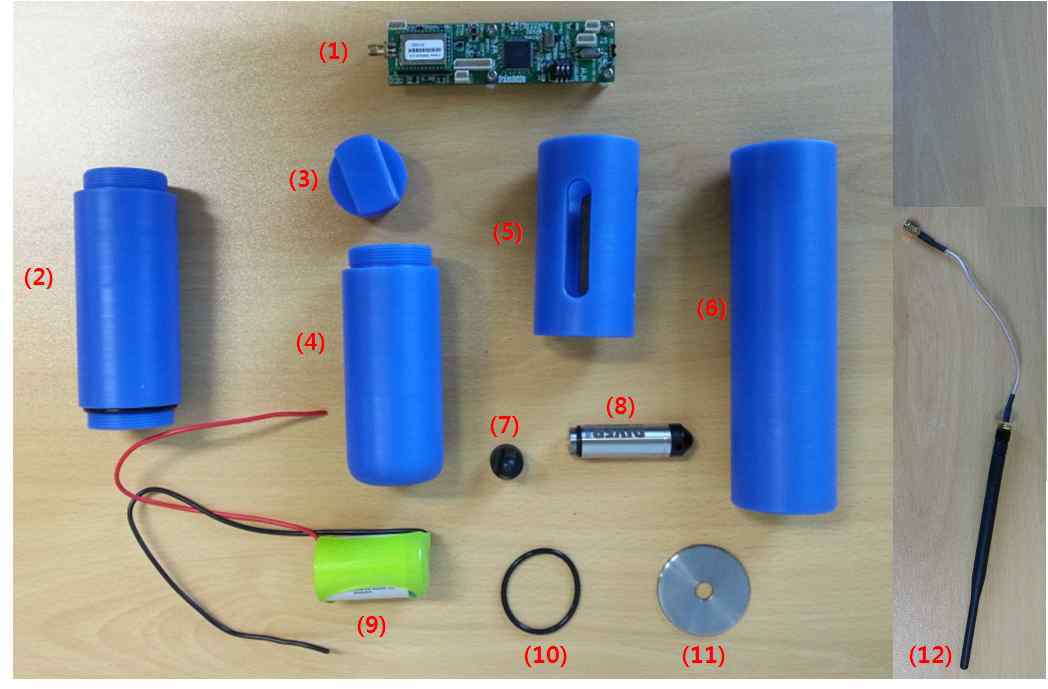 [그림 3-11] 수중무선통신장치 부품 구성