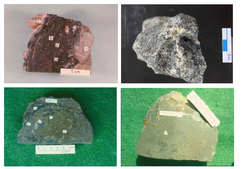 연-아연-은 광석의 슬랩 사진