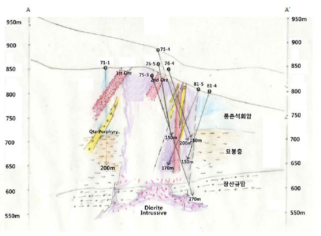 북쪽광체 단면도