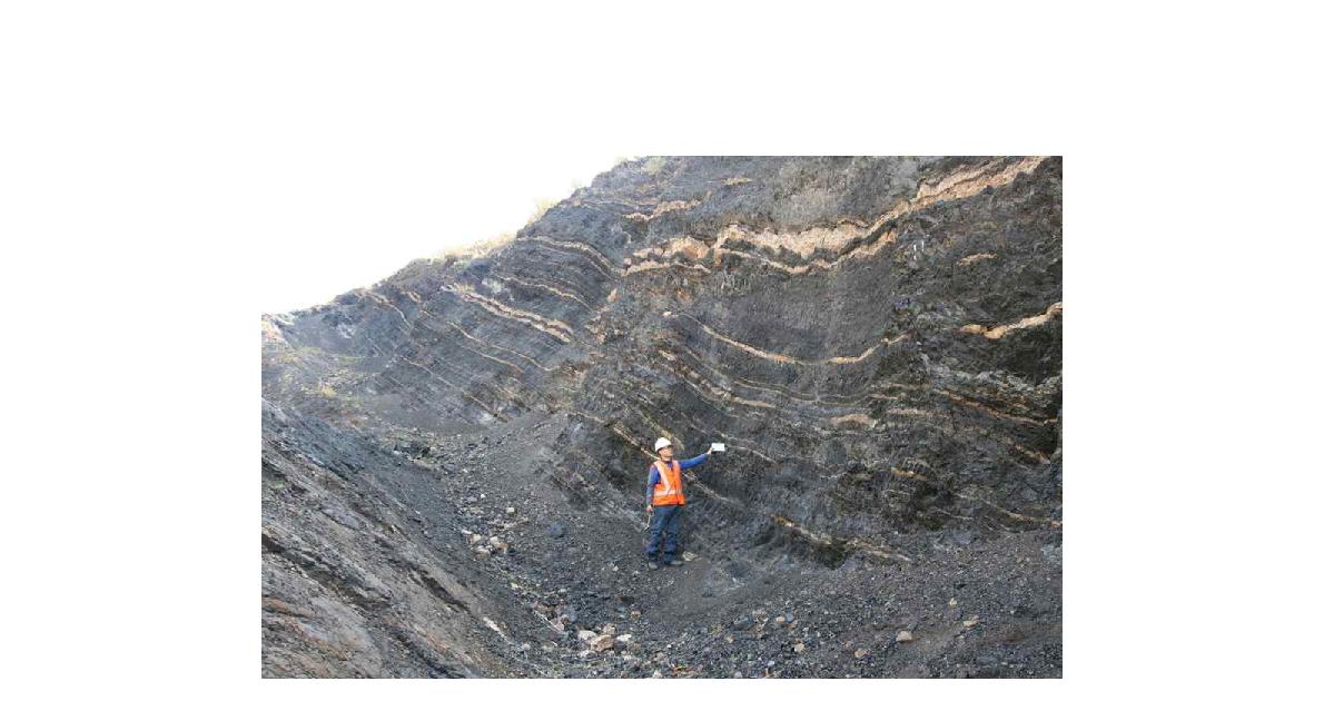 몽골 내 일반적인 석탄 광산의 석탄-광물층 분포 형태