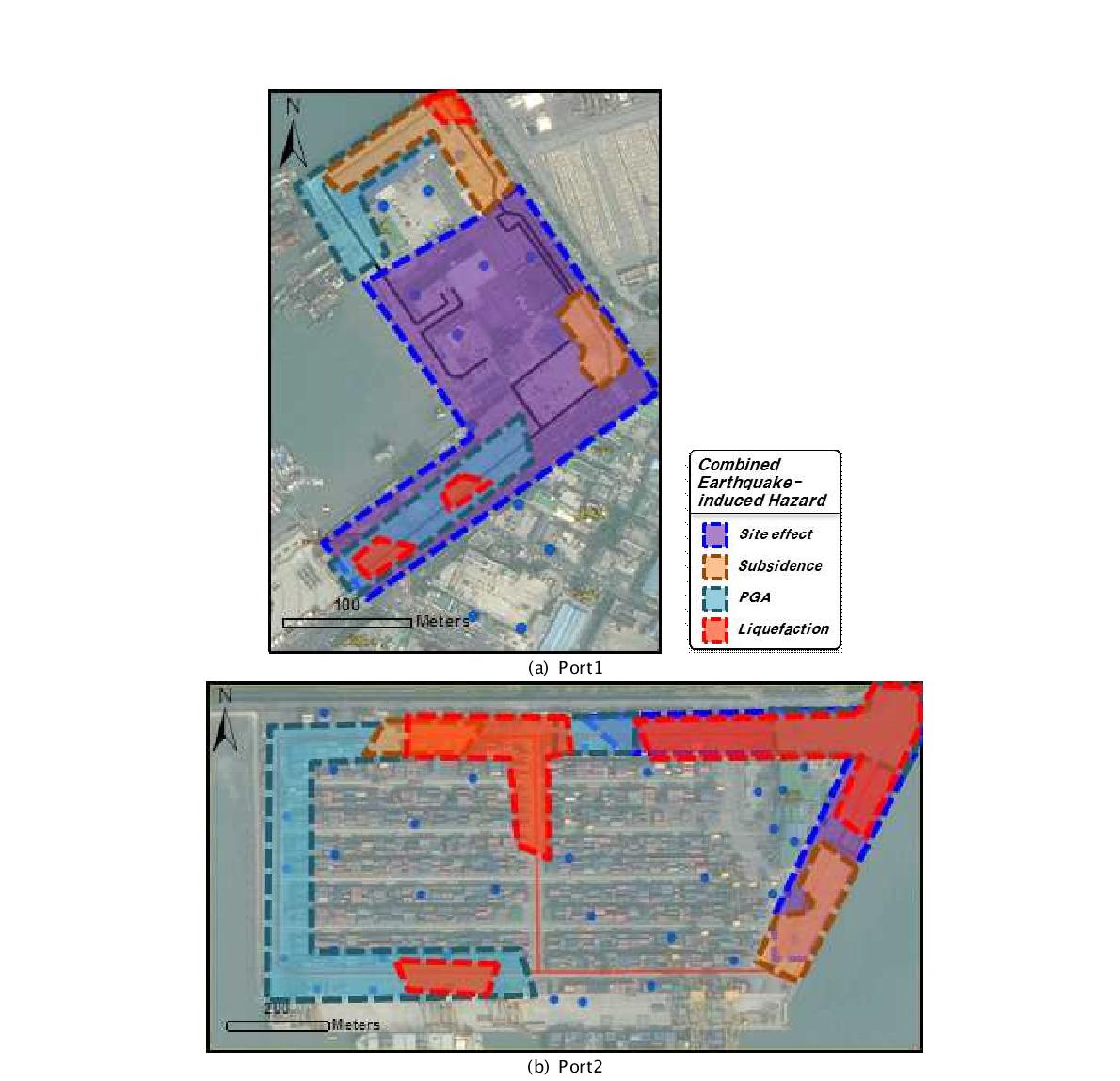 시범지역의 지진지반재해 복합 공간그리드 정보