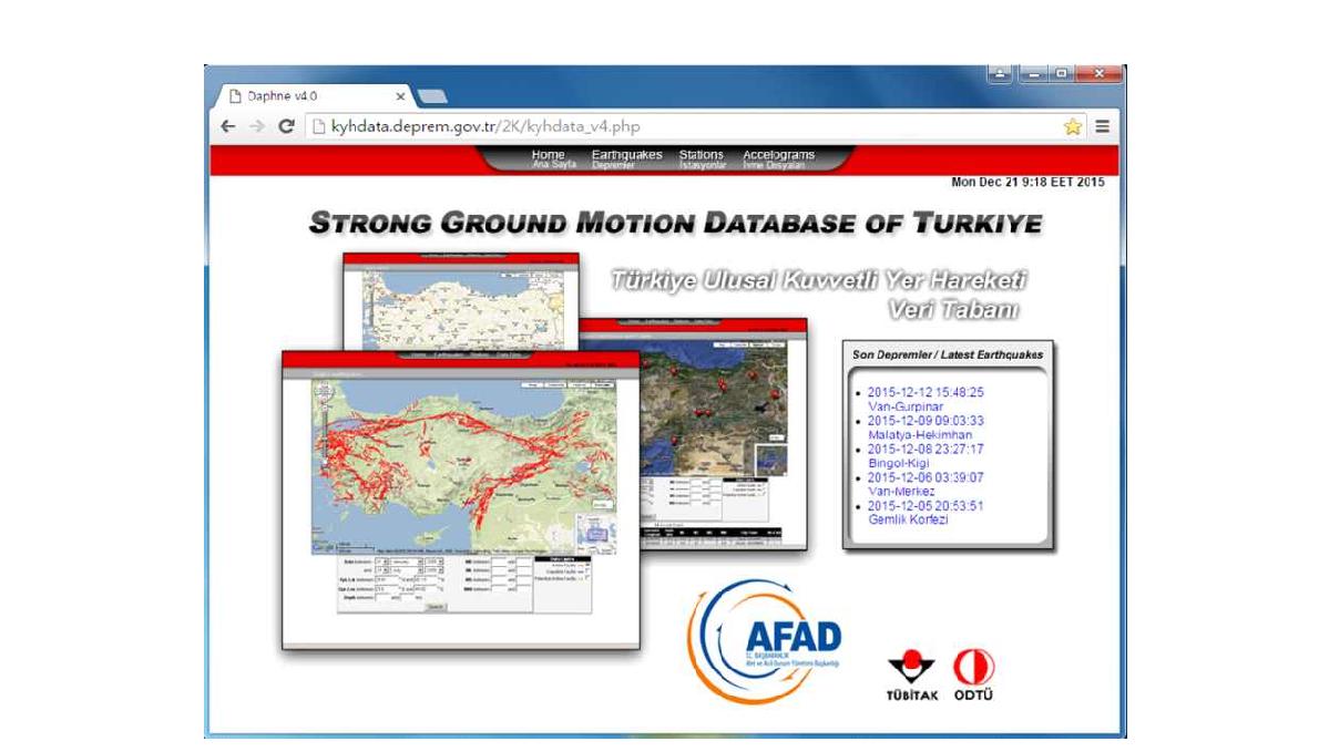 Strong Ground Motion of Turkiye 웹 서비스 포털