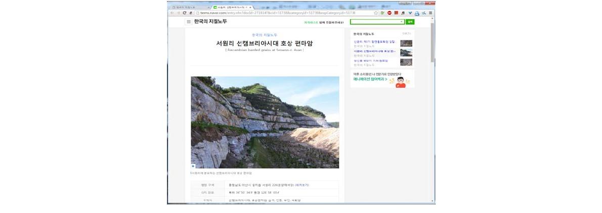 한국의 지질노두 네이버 지식백과 서비스