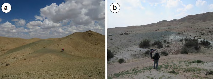 Views of alkali granite area with the largely distributed propylitic alteration zone.