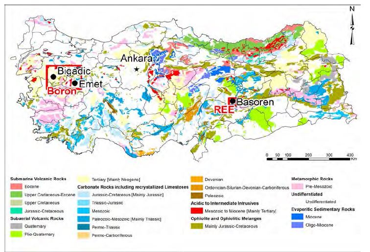 Location map of 2015 KIGAM-MTA joint field survey areas.