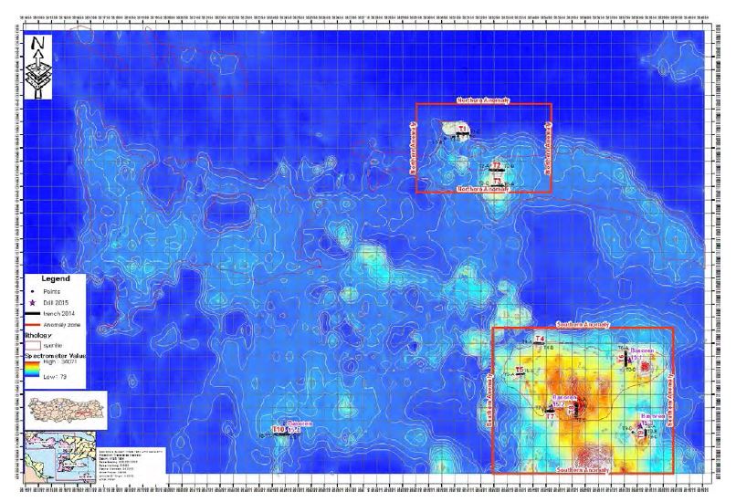 GTable X-radioactive prospecting result and Geological map in Başören REE deposit, Turkey