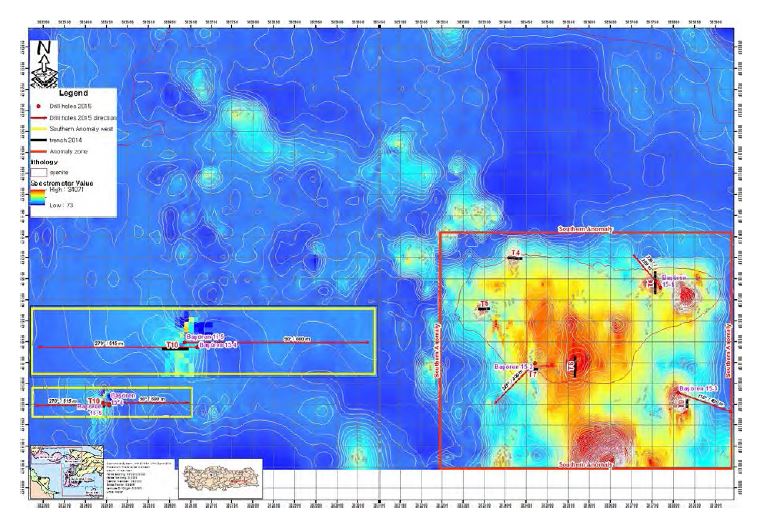 2015 Başören drilling point location map.