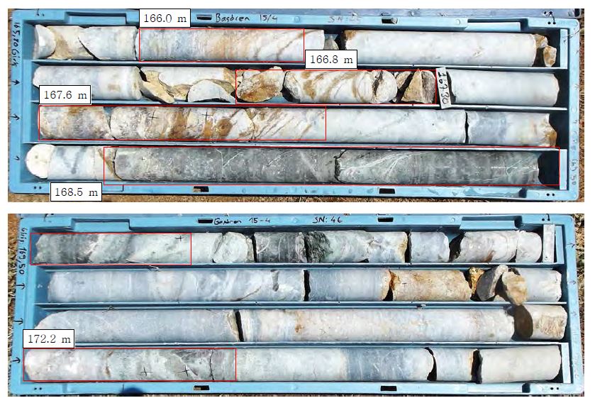 Başören-15/4 166.0~172.2 m ore zone.