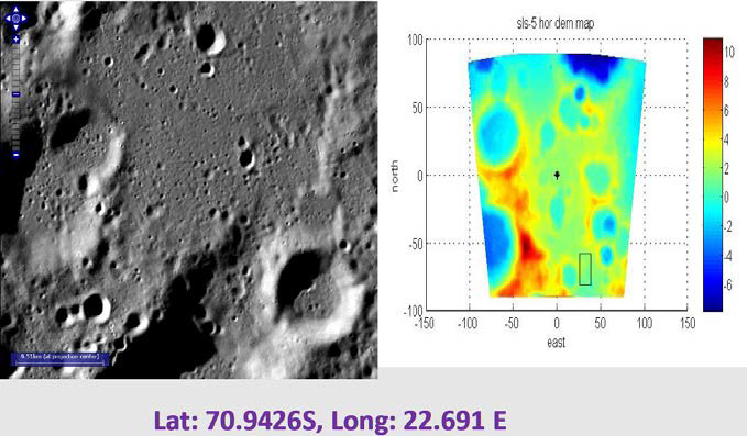 Chandrayaan-2의 착륙 후보지역