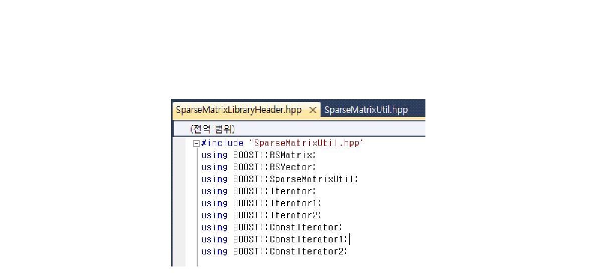 Sparse Matrix Library Header 파일