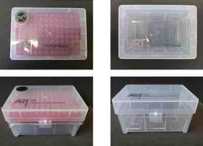 상용화 되어있는 micro tip case (좌), 다공성 스캐폴드의 rocking method를 위한micro tip case 와 스캐폴드의 고정을 위해 디자인된 modified microscope slide
