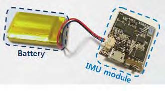 IMU 모듈과 배터리부