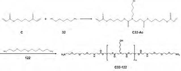 PBAE 고분자(C32-122) 합성 과정