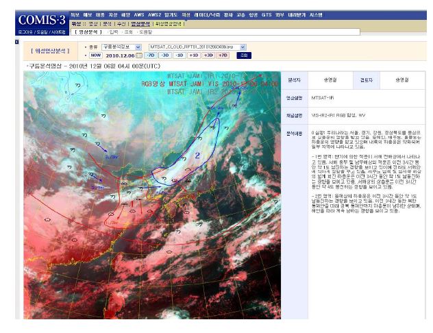 종합기상정보시스템(COMIS) 위성영상분석정보