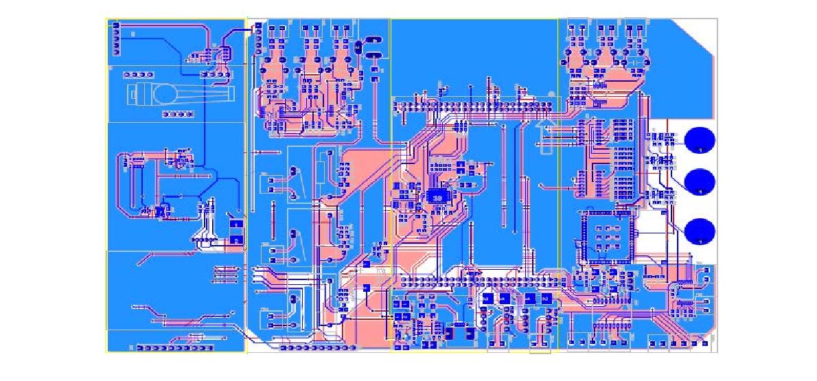[그림 5] IoT-SUB (Base Board) 상세 설계도면 합성(composite) 설계도면