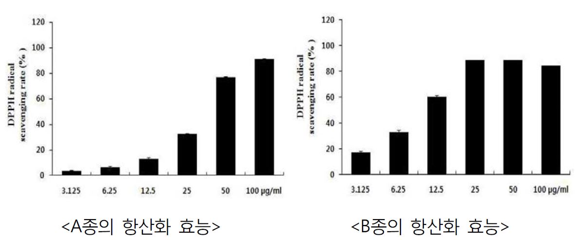 특허종의 항산화 효능