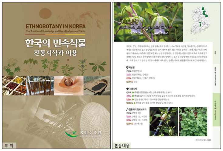 한국의 민속식물 전통지식과 이용에 관련된 서적