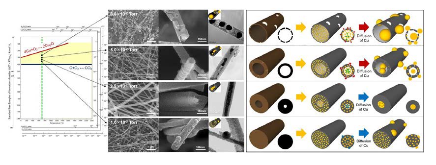 선택적 산화 반응 유도를 통한 금속/탄소 복합소재 구조 제어