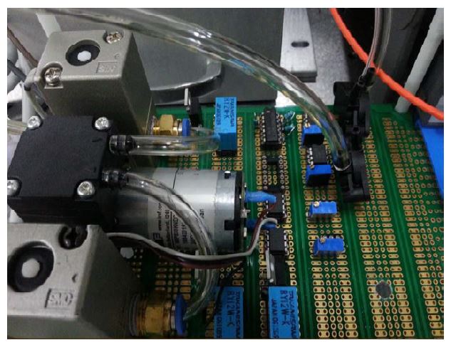 Diaphragm based pressure/vacumm pump operated under the control signal from solid state sensors.