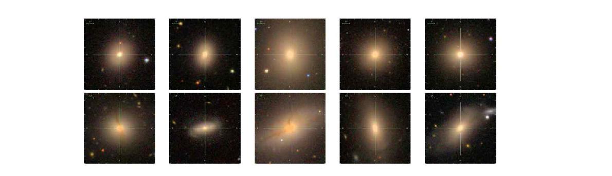 나트륨 흡수선 세기에 특이성을 보이는 은하의 SDSS 측광 이미지