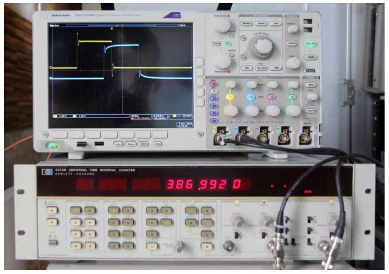 PD-ET-2 신호 지연 측정값과 파형