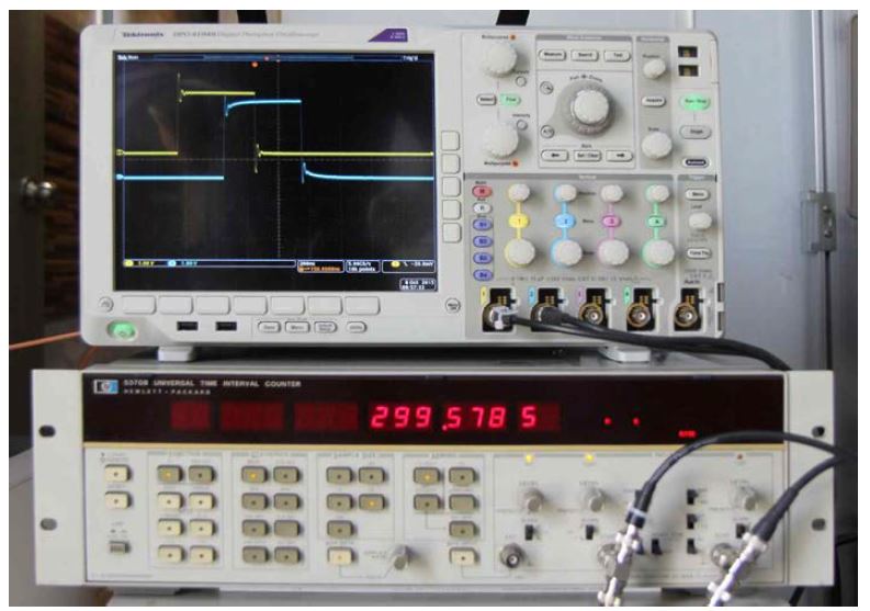 TP-PD-2의 신호 지연 측정값과 파형