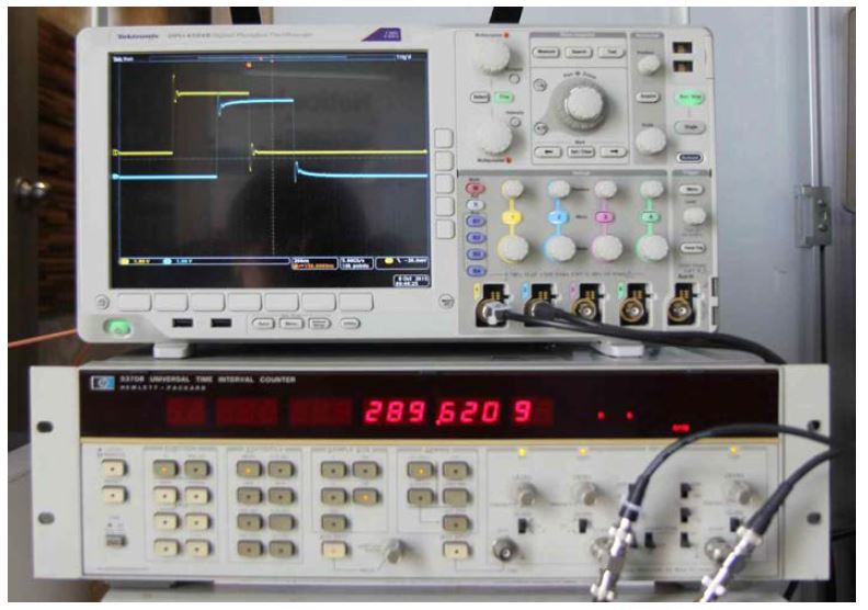 TP-00-00의 신호 지연 측정값과 파형