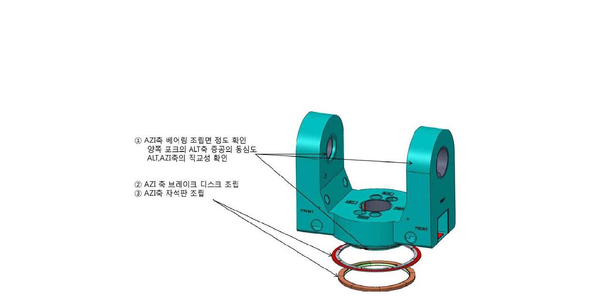 포크를 베이스에 조립하기 전 준비