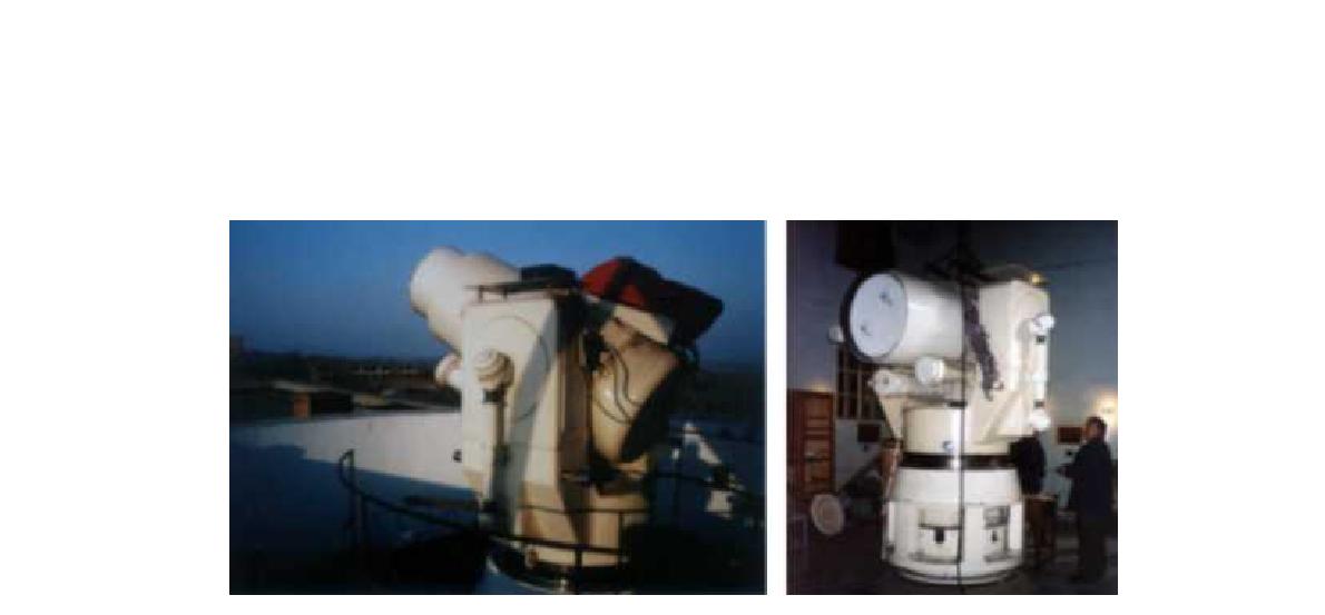 베이징 관측소의 SLR 시스템(좌)과 아르헨티나 상 주안 천문대에 설치된 베이징-A 시스템(우)