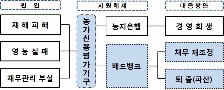 농가경영회생지원제도 체계(안)