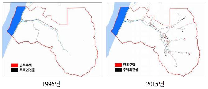 도시민 유입으로 인한 근교 농촌 마을 토지이용 변화