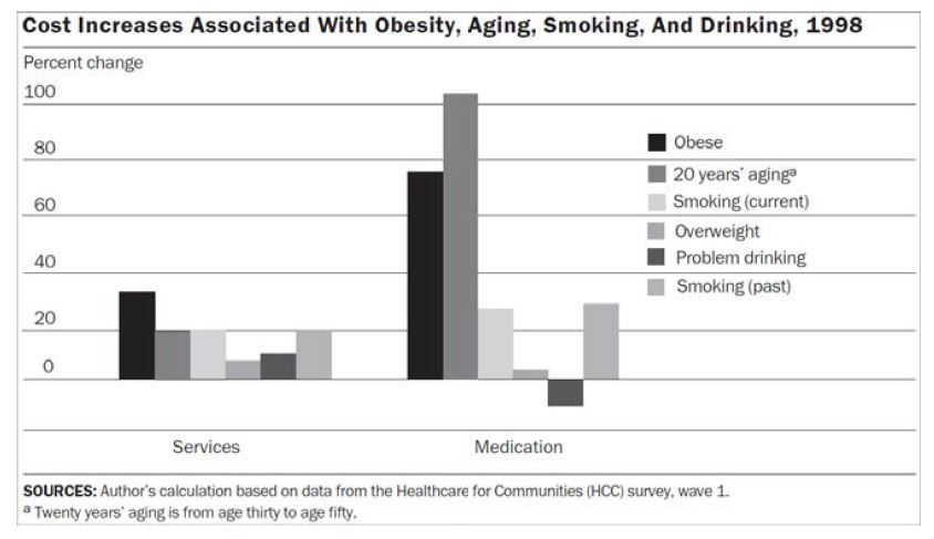 비만, 흡연, 음주와 의료비 지출 증가