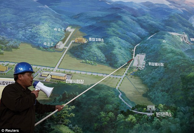 북한 서해(동창리)발사장의 시설물 위치