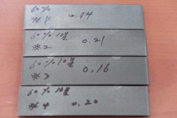 MAN type 4 stroke Connecting Rod Almen 시편 및 측정값