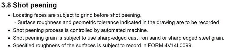 Wartsila사에 제출한 MIP 중 Shot peening 관련 내용