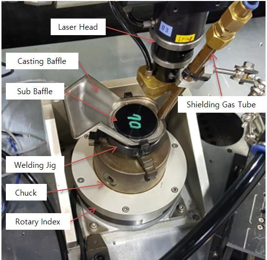 Casting Baffle – SUB Baffle 레이저 용접 사진