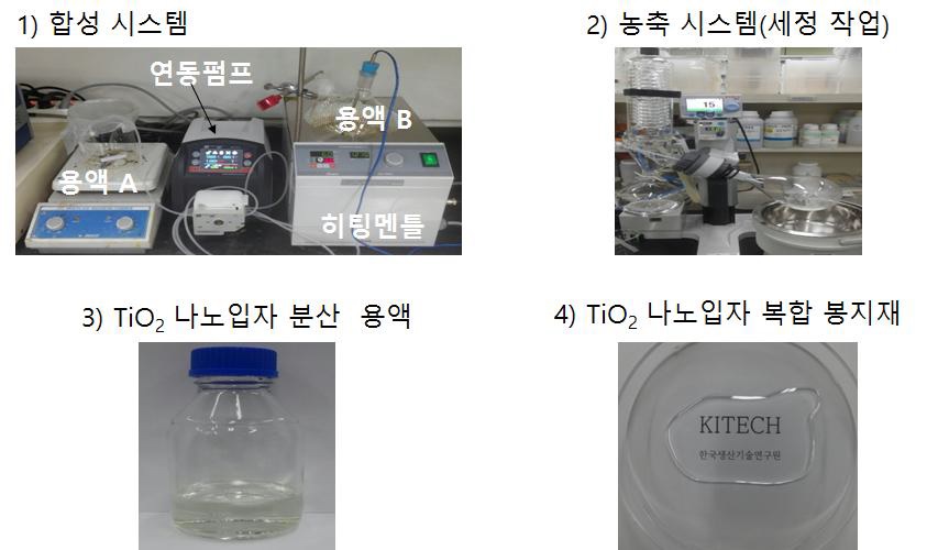 나노입자 합성 장치 셋업 및 합성 결과물