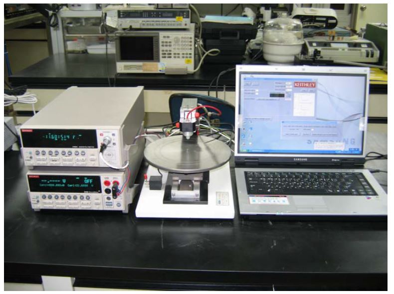 AZO 박막 면저항 측정 사진