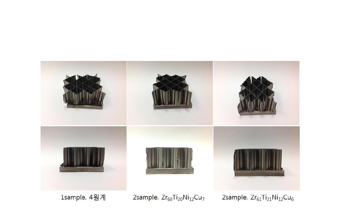 Configuration of honeycomb structure brazed at 900℃