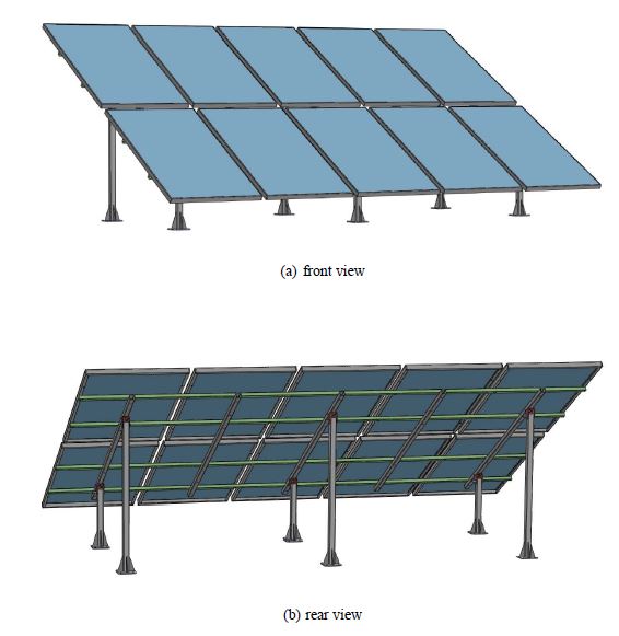Ground, 2 x 5 panels, 6 struts, design model